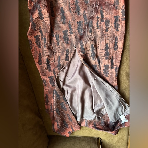 Votre Nom Paris Pretty Red Metallic Black Sleeveless Sheath Dress SZ 3  US SZ 6 - Picture 8 of 14